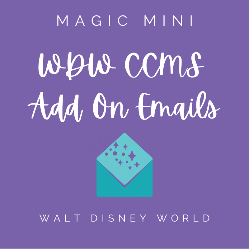 WDW Add On Emails Magic Mini